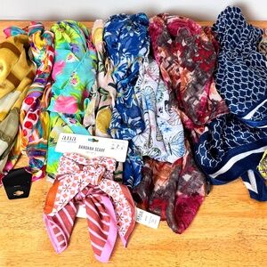 Grouping of 10 Different Ladies Scarves